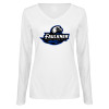 Thumbnail image for  Womens White Long Sleeve V Neck Tee