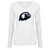 Thumbnail image for  Womens White Long Sleeve V Neck Tee
