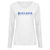 Thumbnail image for  Womens White Long Sleeve V Neck Tee