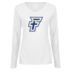 Thumbnail image for  Womens White Long Sleeve V Neck Tee