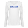 Thumbnail image for  Womens White Long Sleeve V Neck Tee 