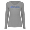 Thumbnail image for  Womens Grey Long Sleeve V Neck Tee 