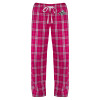 Thumbnail image for  Womens Dark Fuchsia/White Flannel Pajama Pant