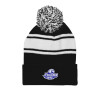 Thumbnail image for  Black/White Two Tone Knit Pom Beanie w/Cuff
