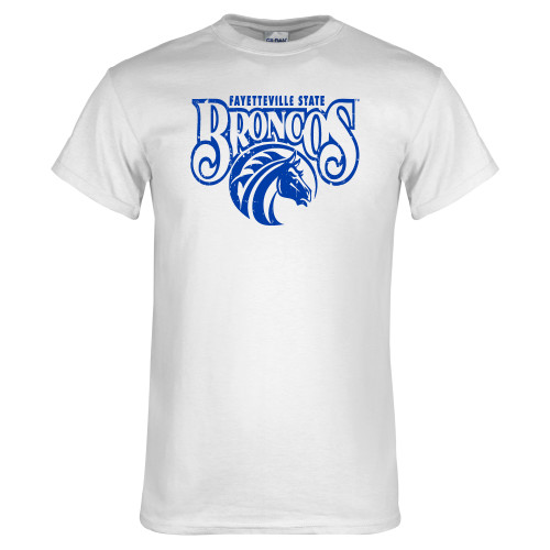  White T Shirt - Official Logo Distressed