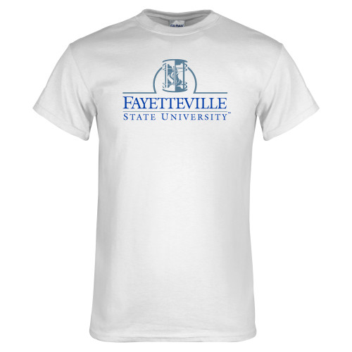  White T Shirt - Fayetteville State University Logo