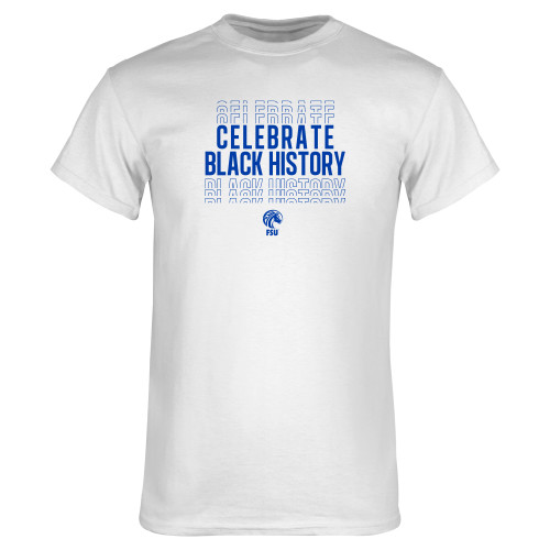  White T Shirt - Celebrate Black History Broncos