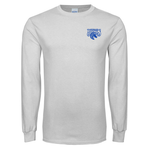  White Long Sleeve T Shirt - Official Logo