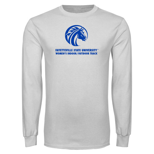  White Long Sleeve T Shirt - FSU Womens Indoor Outdoor Track