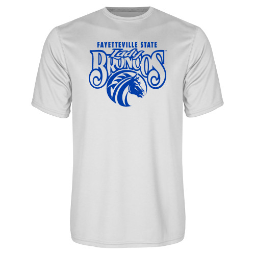  White Performance Tee - Lady Broncos