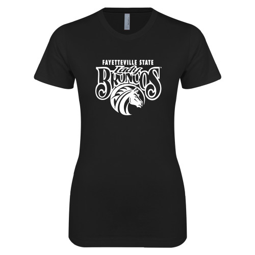  Next Level Womens Black Boyfriend Tee - Lady Broncos