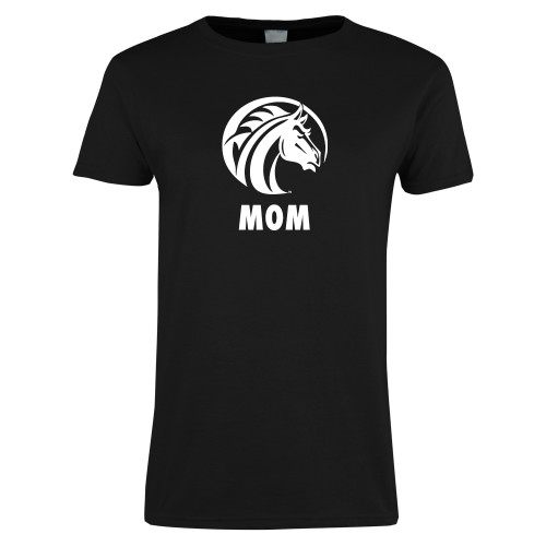  Womens Black Short Sleeve Tee - Mom