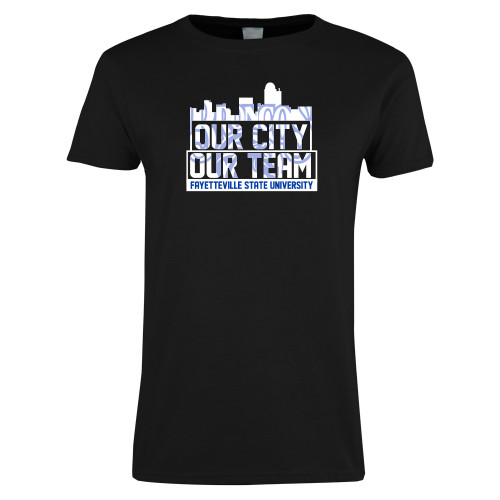  Womens Black Short Sleeve Tee - Our City Our Team