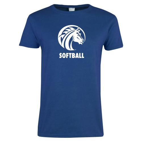  Womens Royal Short Sleeve Tee - Softball