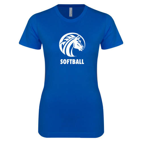  Next Level Womens Royal Boyfriend Tee - Softball