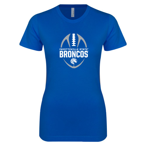  Next Level Womens Royal Boyfriend Tee - Football Design