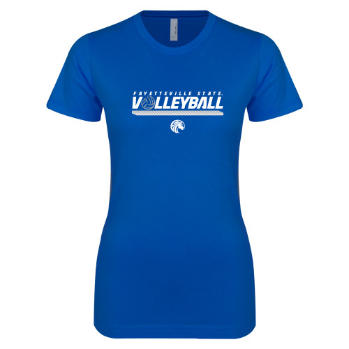  Next Level Womens Royal Boyfriend Tee - Volleyball Design