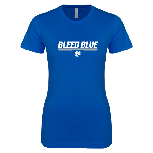  Next Level Womens Royal Boyfriend Tee - Bleed Blue
