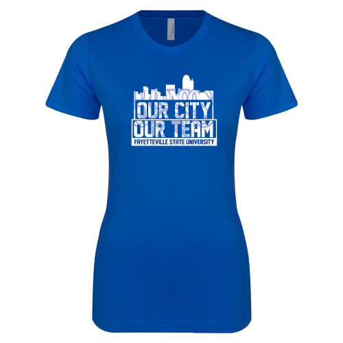  Next Level Womens Royal Boyfriend Tee - Our City Our Team