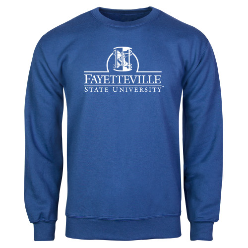  Royal Fleece Crew - Fayetteville State University Logo