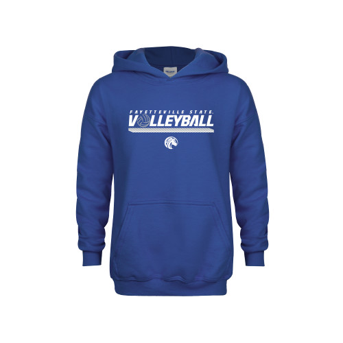  Youth Royal Fleece Hoodie - Volleyball Design