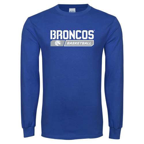 Royal Long Sleeve T Shirt - Basketball Design