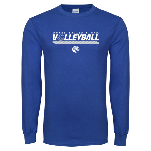  Royal Long Sleeve T Shirt - Volleyball Design