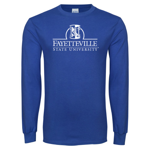  Royal Long Sleeve T Shirt - Fayetteville State University Logo