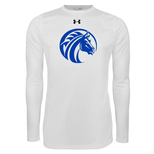  Under Armour White Long Sleeve Tech Tee - Bronco