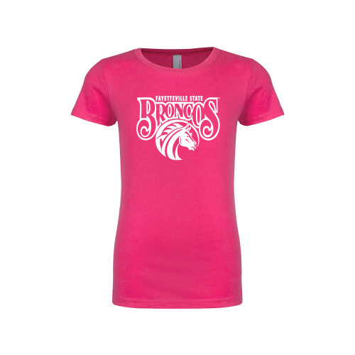  Next Level Girls Fuchsia Fashion Fit T Shirt - Official Logo