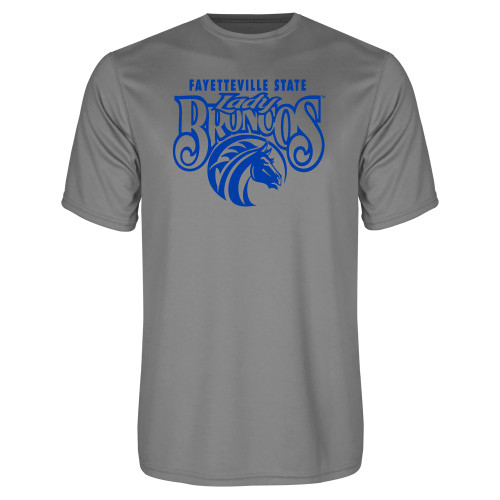  Grey Concrete Performance Tee - Lady Broncos