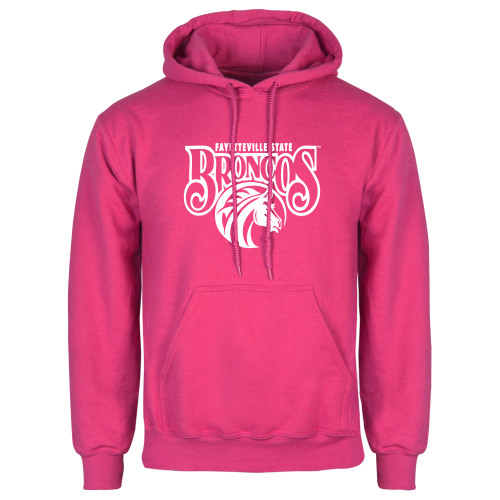  Womens Fuchsia Fleece Hoodie - Official Logo