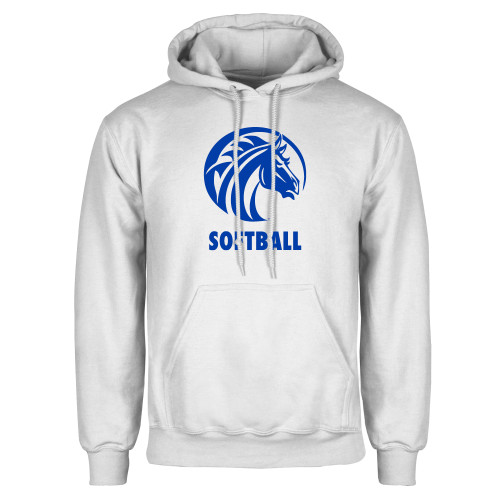  White Fleece Hoodie - Softball