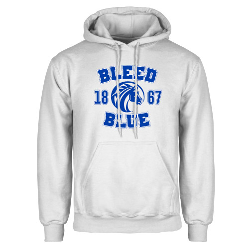  White Fleece Hoodie - Bleed Blue 1867