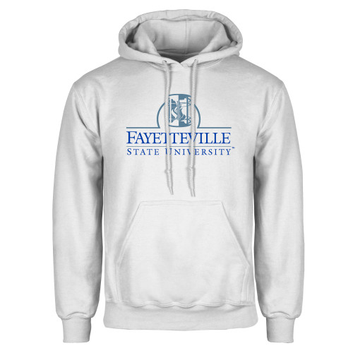  White Fleece Hoodie - Fayetteville State University Logo