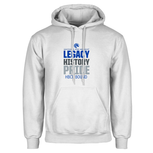  White Fleece Hoodie - Fayetteville State University HBCU