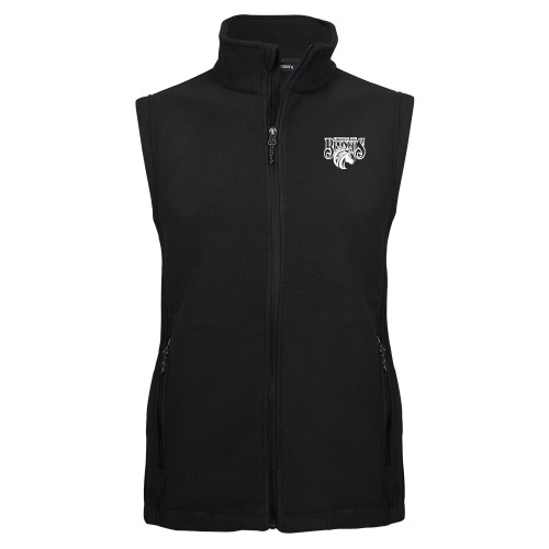  Black Fleece Full Zip Vest - Official Logo