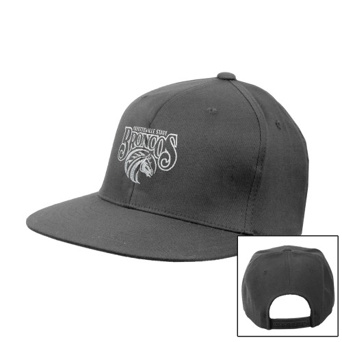  Charcoal Flat Bill Snapback Hat - Official Logo