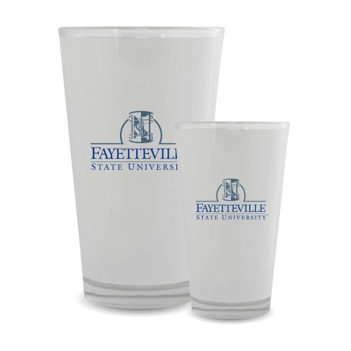  Full Color Glass 17oz - Fayetteville State University Logo