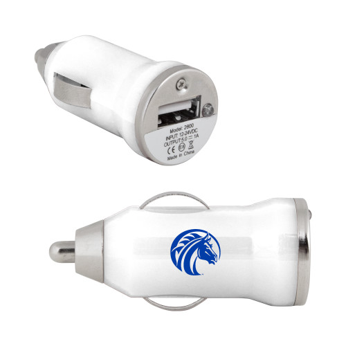  On the Go White Car Charger - Bronco