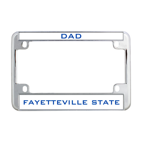  Metal Motorcycle License Plate Frame in Chrome - Dad