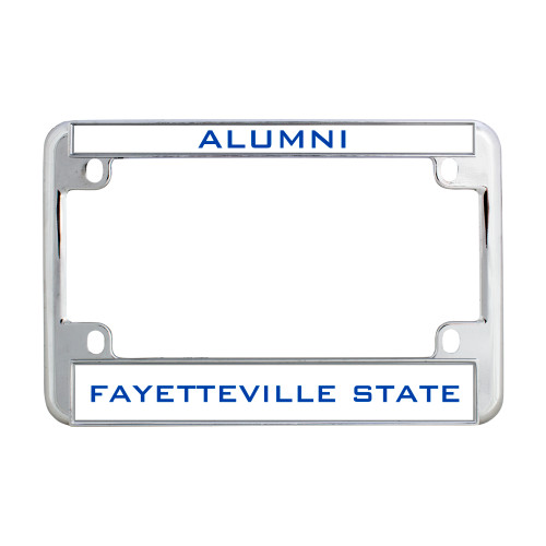  Metal Motorcycle License Plate Frame in Chrome - Alumni