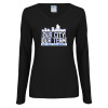 Thumbnail image for  Womens Black Long Sleeve V Neck Tee 