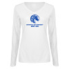 Thumbnail image for  Womens White Long Sleeve V Neck Tee 