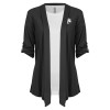 Thumbnail image for  Womens Grey Drape Front Cardigan Sweater