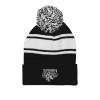 Thumbnail image for  Black/White Two Tone Knit Pom Beanie w/Cuff