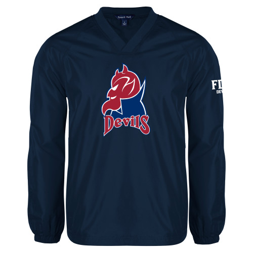 FDU Devils Navy V Neck Raglan Windshirt