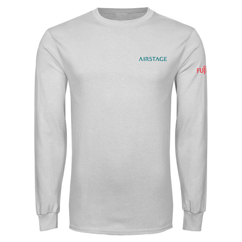  White Long Sleeve T Shirt - Fujitsu Airstage Vertical
