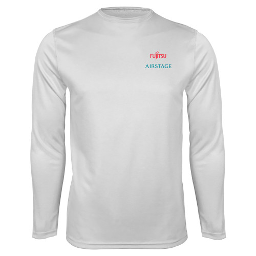  White Performance Long Sleeve Shirt - Fujitsu Airstage Vertical