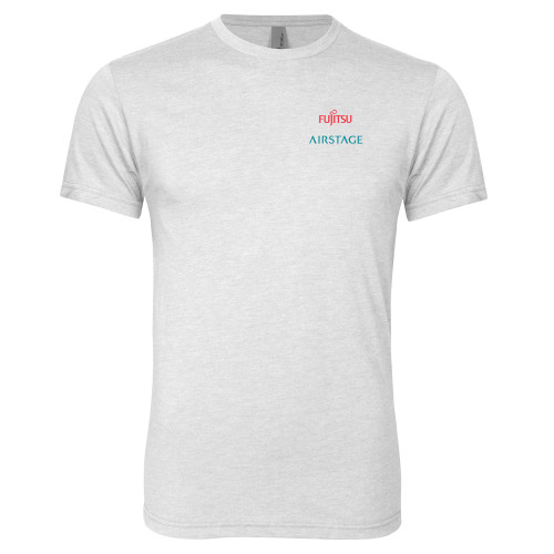  Next Level Heather White Triblend Tee - Fujitsu Airstage Vertical